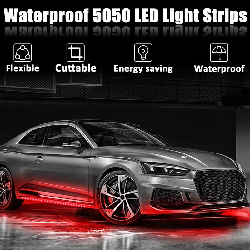 XTAUTO XT AUTO 8pcs 12V Super Bright 30cm 15 LED Flexible Waterproof LED Strip Light for Car Interior & Exterior Decoration DRL Day Running Light Or Boat Bus Garden - Image 2